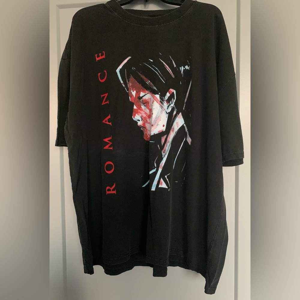 New My Chemical Romance Washed Vintage Black 100% Cotton Tee Unisex Size 3XL